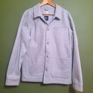 Vuori Men's Snap-Front Wool-Blend Jacket – Gray – Size Large